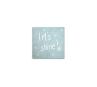 A.S. Création WTD DD129413 - Stampa su tela, motivo: Let's Shine, colore: blu, giallo, 40 x 40 cm