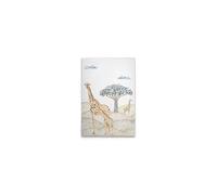 A.S. Création WTD DD129418 - Stampa su tela, motivo: Giraffe Safari, colore: beige, blu, 40 x 60 cm