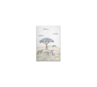 A.S. Création WTD DD129420 - Stampa su tela, motivo: zebre, colore: beige, blu, 40 x 60 cm