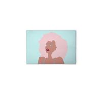 A.S. Création WTD DD132350 - Stampa su tela, motivo: Whitney, colore: verde, rosa, 75 x 50 cm