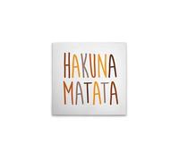 A.S. Création WTD DD133065 - Stampa su tela, soggetto: Hakuna Matata, colore: bianco, marrone, 50 x 50 cm
