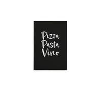 A.S. Création WTD DD133098 - Stampa su tela, motivo: Pizza Vino, colore: bianco, nero, 50 x 75 cm