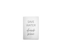 A.S. Création WTD DD133112 - Stampa su tela con scritta Safe Water Drink Wine, 40 x 60 cm, colore: Bianco