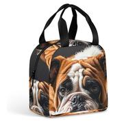 A Sad Bulldog Borsa per il pranzo per donne e uomini, borsa termica portatile con manico, a prova di perdite, riutilizzabile, per lavoro, picnic, viaggi