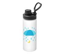 A Safe Haven from The Rain - Borraccia termica da 510 ml, in acciaio inox, con coperchio, per adulti, ideale per l'uso quotidiano e attività all'aperto