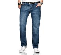 A. Salvarini Designer Jeans da uomo Basic Stretch Comfort Fit celeste 36W x 30L