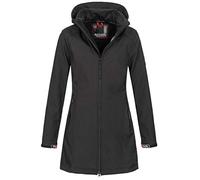 A. Salvarini - Giacca in softshell idrorepellente da donna, lunga, AS-131, Nero , M