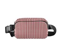 A scacchi Rosso Bianco Trendy Marsupio Marsupio per piccoli uomini d'affari Mini con Cinghia Regolabile per Viaggi Palestra Lavoro bolsas de cintura para mujer