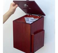 A,Scatola Per Offerte/Carità/Donazioni Cristiane in Legno, Scatola Per Suggerimenti, Scatola Per Offerte E Preghiere, Scatola A Muro Con Serratura Per Lamentele Per La Sala Principale Della Chiesa.