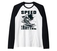 A sciare. La velocità è il mio ritmo. Maglia con Maniche Raglan