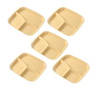 a scomparti per adulti, 3 vassoi a scomparti per pasti, set di 5 con separazioni, per a casa, la cottura, il consumo di frutta, verdura,