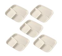 a scomparti per adulti, da servizio a 3 scomparti, 5 pezzi, a sezione, per verdure, insalata, riso, formaggio, frutta, pasto per adulti, cucina