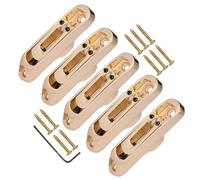 A Set Of 5 Pcs Individual Bridge Saddles Tailpiece For 5 String Bass Guitar Accessories Parts Chrome Black Gold Choose(Gold x 5 pcs)