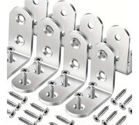 A Set Of 50pcs,Including 10pcs 90-Degree Right-Angle Brackets With 40screws,L-Shaped Bracket Hardware For Wooden Shelves,Chairs