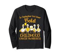 A Settembre indossiamo l'oca d'oro per la consapevolezza del Cancro Infantile Maglia a Manica