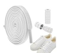 a sgancio rapido | per scarpe versatili senza cravatta | elastici unisex senza cravatta | Corde per scarpe pigre di buona tenacità per scarpe sportive, bo, bianco, Se référer au