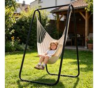 A-Shape - Supporto per sedia sospesa da esterno, dondolo da giardino con struttura antideformazione, carico 100 kg per sedia sospesa interna ed esterna N