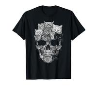 A Skull But It's Cats Kitty Skeleton Halloween Cat Skull Maglietta