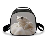 A Small Reed Frog Lunch Bag Crossbody, piccola borsa termica per il pranzo con tracolla regolabile, riutilizzabile Lunchbox per lavoro, picnic, viaggi