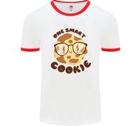 A Smart Cookie Divertente Cibo Nerd Geek Matematica Uomo Ringer T-Shirt