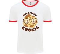 A Smart Cookie Divertente Cibo Nerd Geek Matematica Uomo Ringer T-Shirt