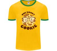 A Smart Cookie Divertente Cibo Nerd Geek Matematica Uomo Ringer T-Shirt