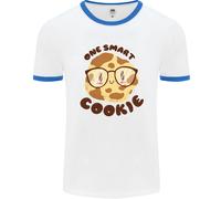 A Smart Cookie Divertente Cibo Nerd Geek Matematica Uomo Ringer T-Shirt