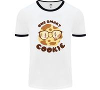 A Smart Cookie Divertente Cibo Nerd Geek Matematica Uomo Ringer T-Shirt