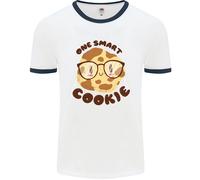 A Smart Cookie Divertente Cibo Nerd Geek Matematica Uomo Ringer T-Shirt