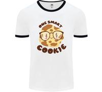 A Smart Cookie Divertente Cibo Nerd Geek Matematica Uomo Ringer T-Shirt