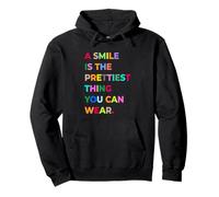 A Smile Is The Prettiest Thing You Can Wear Quotes Graphic Felpa con Cappuccio
