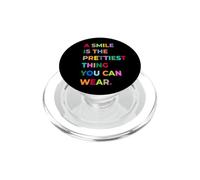 A Smile Is The Prettiest Thing You Can Wear Quotes Graphic PopSockets PopGrip per MagSafe