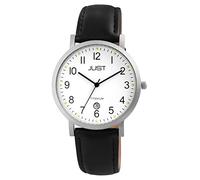 A soli mens analogici, vera pelle, Ø 40 mm - titanio nero 48-S3604G-WH
