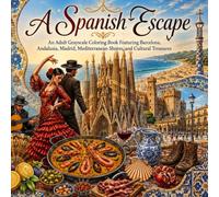 A Spanish Escape: An Adult Grayscale Coloring Book Featuring Barcelona, Andalusia, Madrid, Mediterranean Shores, and Cultural Treasures