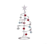 a Spirale con Campanellini Oro 10.4 Pollici Ferro Battuto da Scrivania | Include campanelli per rossi e verdi scintillanti struttura compatta adatta a scrivania per versatile per decorazioni