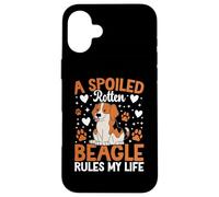 A Spoiled Rotten Beagle Rules My Life Custodia per iPhone 16 Plus