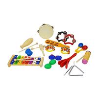 A-Star Kit di percussioni da 21 pezzi con vasca di stoccaggio in plastica, set di percussioni per mini band