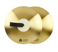A-Star Piatti da Marcia in Ottone A-Star da 14 Pollici con Cinghie per Principianti, Scuole, Gruppi Musicali