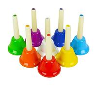 A-Star Set di 8 campanelle diatoniche in metallo colorato arcobaleno - da C6 a C7