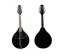 A-Stile Mandolino Acustico Mandolino Nero Stile A Mandolino In Ebano A 8 Corde In Tiglio Con Borsa Sintonizzatore Strumenti A Corda Per Esercitarsi(B)