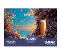 A Stone Wall with An Open Door Leading to The Sea 1000 Pezzi Cartoncino Extra-spesso Bundle Di Puzzle Countryside Village Anti-stress Gioco Creativo Puzzle Regali Per Famiglia E Amici 52x38cm/1000pcs