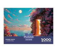 A Stone Wall with An Open Door Leading to The Sea 1000 Pezzi Cartoncino Extra-spesso Bundle Di Puzzle Countryside Village Anti-stress Gioco Creativo Puzzle Per Adulti E Bambini 52x38cm/1000pcs