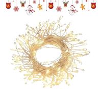 a Stringa Natalizie | Illuminazione Ambientale Tremolante Alimentata USB | Bianco Caldo Di Natale Decorazione Esterna,per Decorazione Casa Camera da Soggiorno Esterno Ghirlanda Giardino Matrimonio