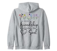 A Sweet Friendship Refreshes Soul Sisters Bestie Best Friend Felpa con Cappuccio