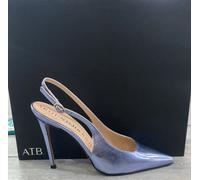 A.T.B “AROUND THE BRAND" scarpa con tacco donna in pelle celeste size Eu 37 ATB1