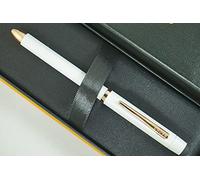 A.T. Cross Limited Edition Tech3+ Pearlescent Stormy White e Gold 23KT Appuntamenti penna multifunzione - 0,5 mm piombo dimensioni matita, inchiostro nero ricarica e inchiostro rosso ricarica in una sola penna.