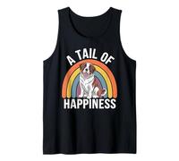 A Tail of Happiness San Bernardo Cane Retro Rainbow Canotta