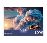 A Tall Tree with Flowers And Clouds in The Background 1000 Pezzi Cartoncino Extra-spesso Puzzle Premium Vintage Steam Train Impossibilmente Difficile Sfida Unica Puzzle Regali Per Famiglia E Amici 38x