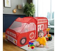 A Tenda da gioco per camion dei pompieri con borsa pieghevole pop -up pop -up tenda portatile per bambini gioca una tenda veicolo a forma di pop -up pop -up traspirante pop -up house per esterno inter