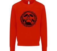 A Teschio IN Spine Gotico Cristo Gesù Bambini Felpa Maglione